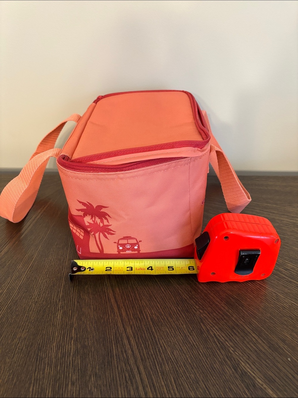 Trader Joe's Coral Pink Insulated Lunch Bag - Picture 4 of 5
